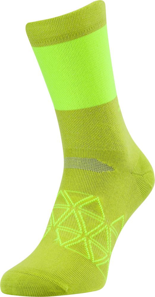 Unisex cyklo ponožky silvini bardiga zelená/limetková 39-41