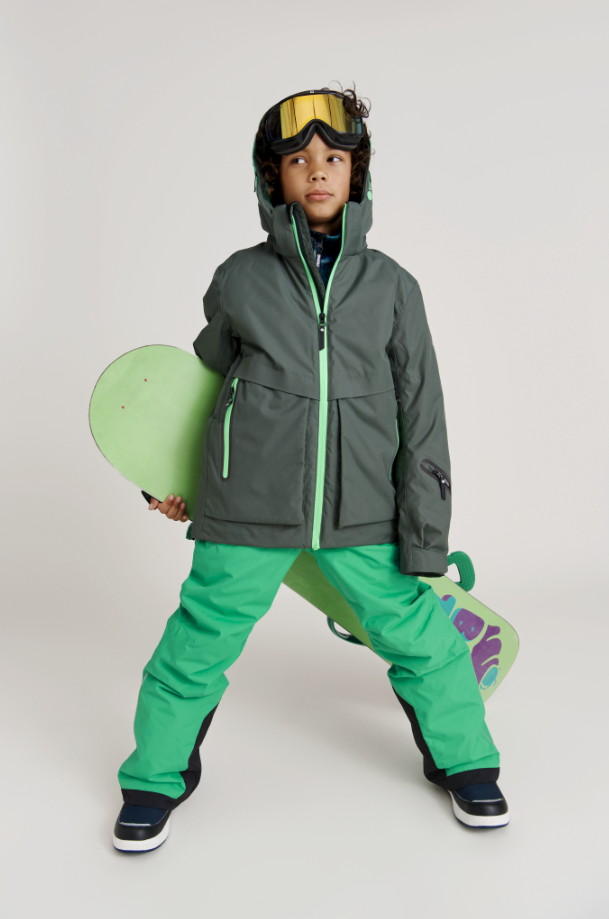 Chlapecká zimní lyžařská bunda reima tirro zelená 128