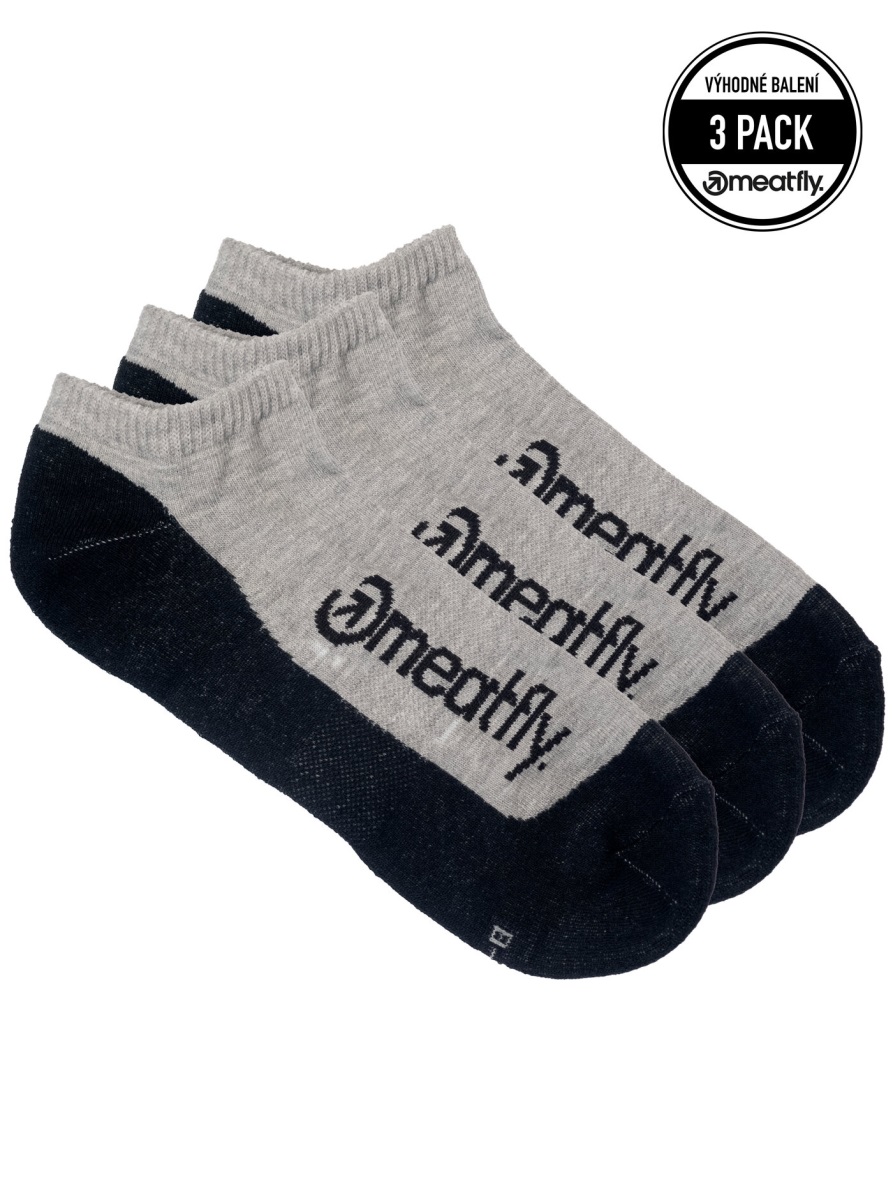 Unisex ponožky meatfly boot triple šedá s