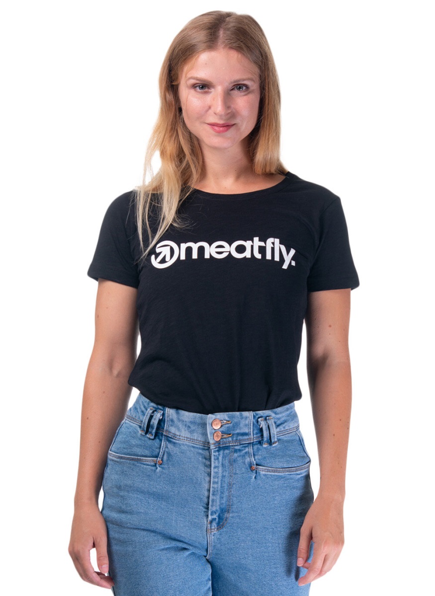 Dámské tričko meatfly mf logo černá l