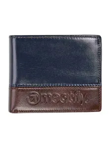 Kožená peněženka Meatfly Eddie Premium modrá/hnědá Kožená peněženka Meatfly Eddie Premium modrá/hnědá
