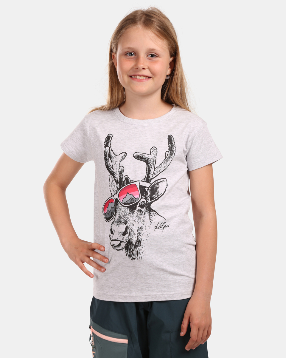 Dívčí bavlněné tričko kilpi malga-jg bílá 122-128