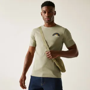 Pánské bavlněné tričko Regatta CLINE IX béžová Pánské bavlněné tričko Regatta CLINE IX béžová