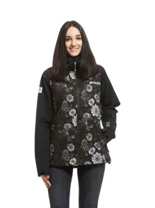 Dámská softshellová bunda Meatfly Zaja černá/bílá Dámská softshellová bunda Meatfly Zaja černá/bílá