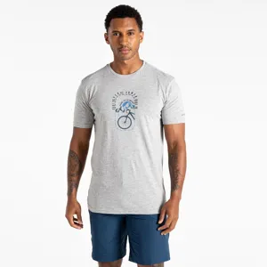 Pánské bavlněné tričko Dare2b MOVEMENT III světle šedá Pánské bavlněné tričko Dare2b MOVEMENT III světle šedá