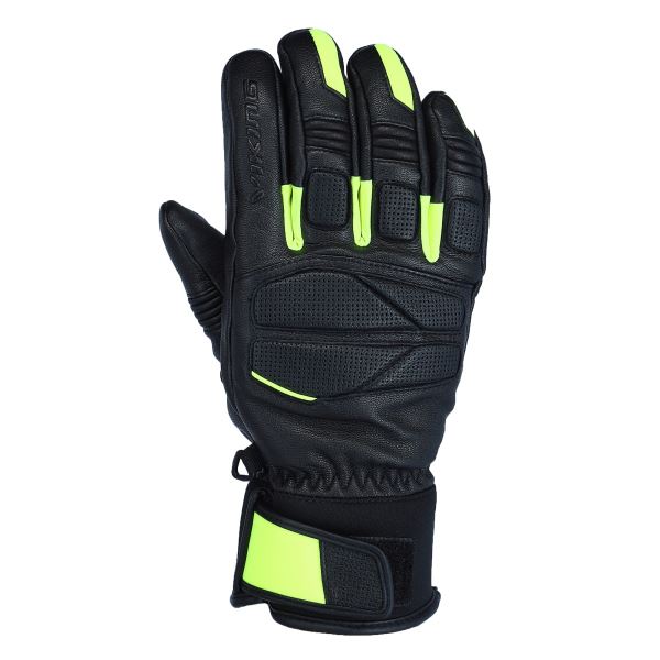 Pánské lyžařské rukavice Viking WENGEN černá/zelená