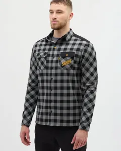 Pánská enduro flanelová košile Silvini Farini černá/šedá Pánská enduro flanelová košile Silvini Farini černá/šedá