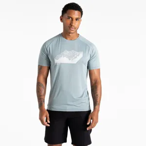 Pánské funkční tričko Dare2b TECH II modrošedá Pánské funkční tričko Dare2b TECH II modrošedá