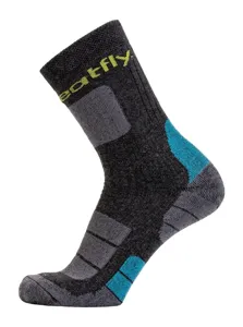 Outdoorové ponožky Meatfly Premium zelená/modrá Outdoorové ponožky Meatfly Premium zelená/modrá