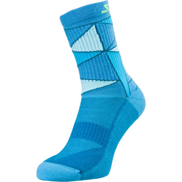Unisex zateplené ponožky Silvini Vallonga modrá/limetková