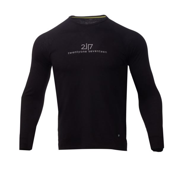 Pánské merino tričko s dlouhým rukávem 2117 LUTTRA černá