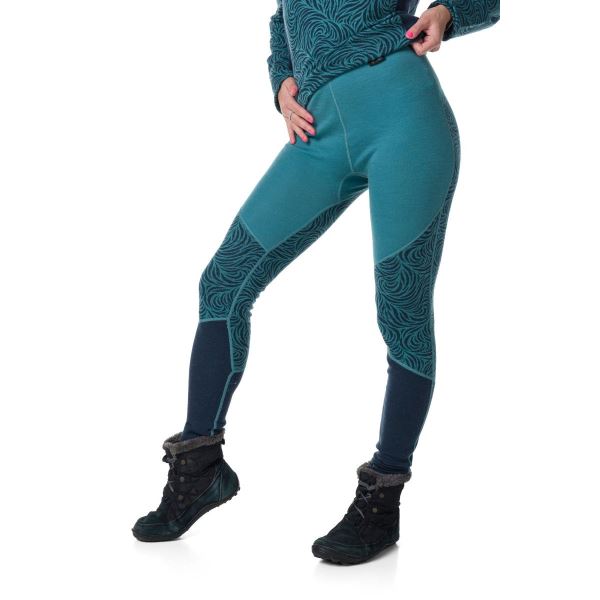 Dámské termo kalhoty z vlny merino Kilpi JANNA-W tmavě zelená