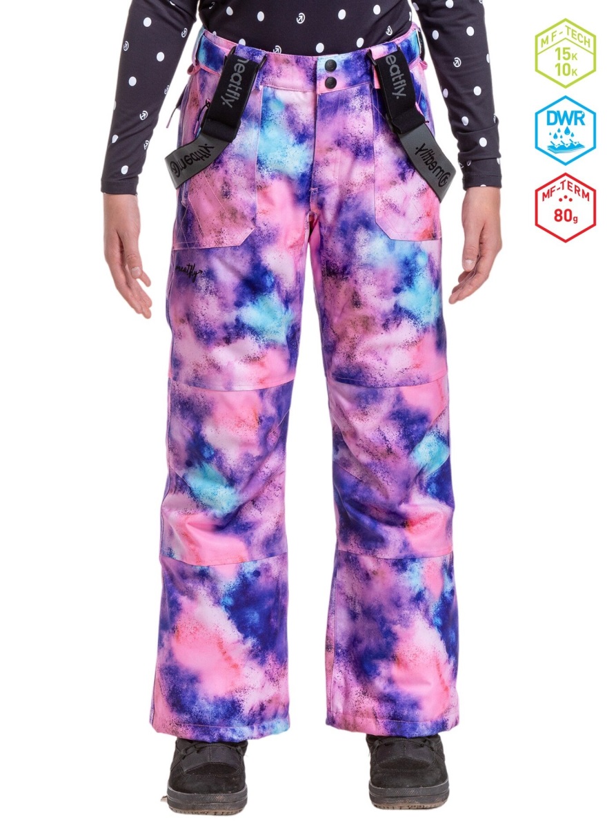 Dívčí snb & ski kalhoty meatfly girly fialová/růžová 158