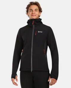 Pánská fleecová mikina s kapucí Kilpi FRENI-M černá Pánská fleecová mikina s kapucí Kilpi FRENI-M černá