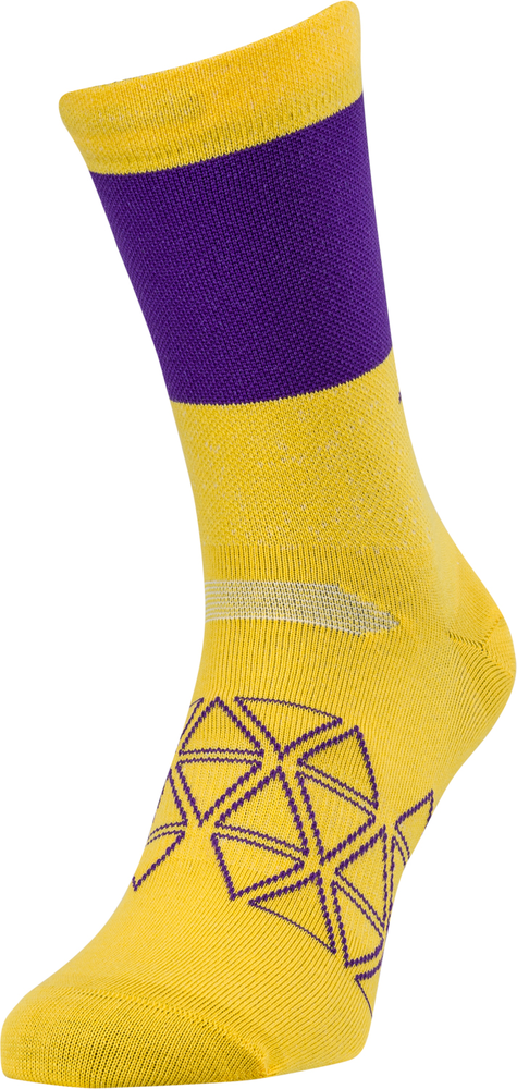 Unisex cyklo ponožky silvini bardiga žlutá/fialová 42-44
