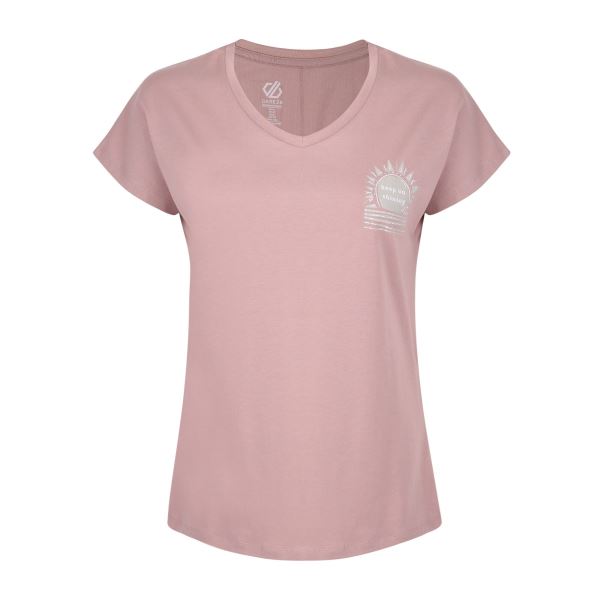Dámské bavlněné tričko Dare2b TRANQULITY světle růžová