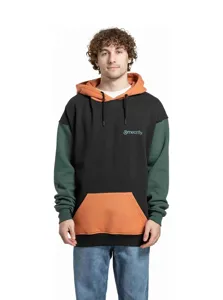 Unisex mikina Meatfly Fry zelená/oranžová Unisex mikina Meatfly Fry zelená/oranžová