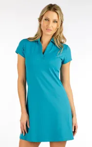 Dámské šaty s krátkým rukávem 5F196 LITEX petrolejová Dámské šaty s krátkým rukávem 5F196 LITEX petrolejová