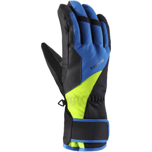 Pánské lyžařské rukavice Santo černá/modrá/žlutá