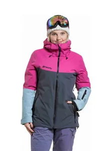 Dámská SNB & SKI bunda Meatfly Kirsten růžová/tmavě šedá Dámská SNB & SKI bunda Meatfly Kirsten růžová/tmavě šedá