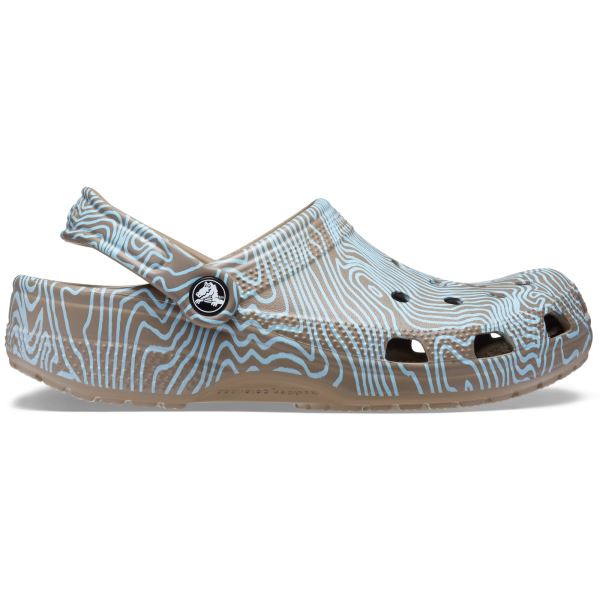 Unisex boty Crocs CLASSIC TOPOGRAPHIC hnědá