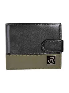 Kožená peněženka Meatfly Nathan Premium černá/olivová Kožená peněženka Meatfly Nathan Premium černá/olivová