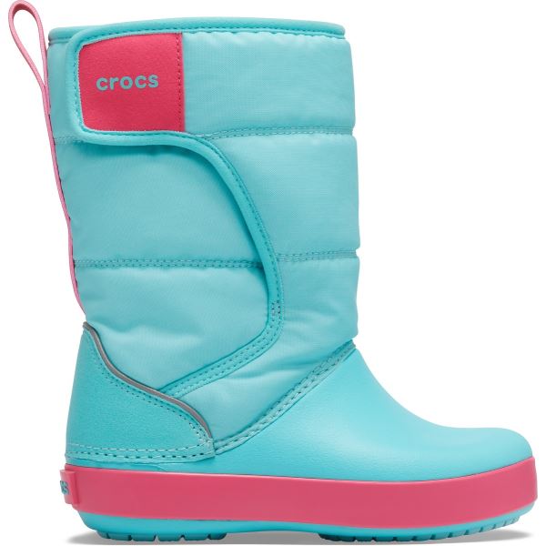 Dětské zimní boty Crocs LODGEPOINT Snow Boot K modrá/růžová