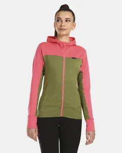 Dámský merino svetr s kapucí Kilpi WOLIE-W růžová Dámský merino svetr s kapucí Kilpi WOLIE-W růžová