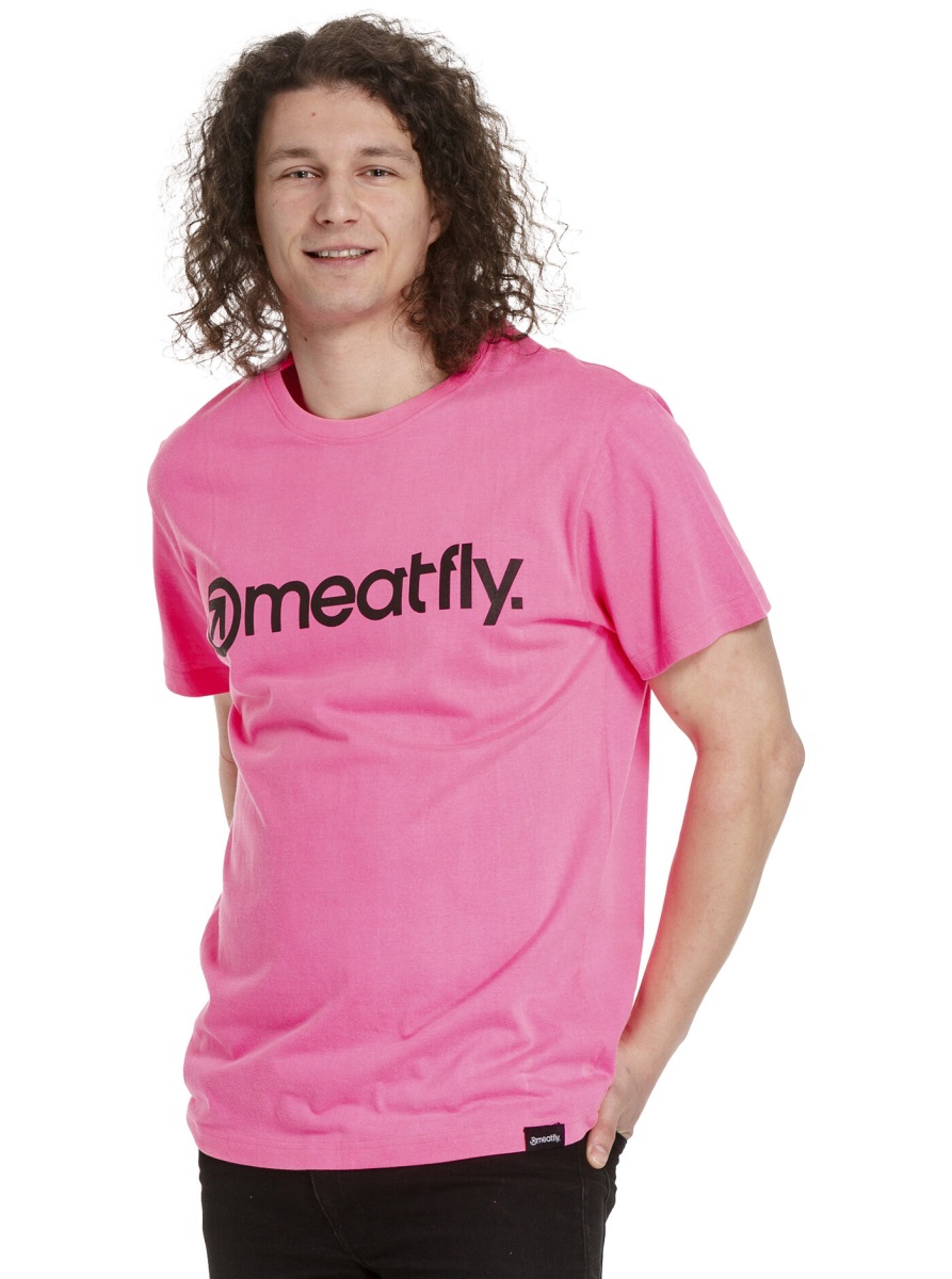 Pánské tričko meatfly mf logo růžová m