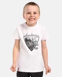 Chlapecké bavlněné tričko Kilpi SALO-JB bílá Chlapecké bavlněné tričko Kilpi SALO-JB bílá