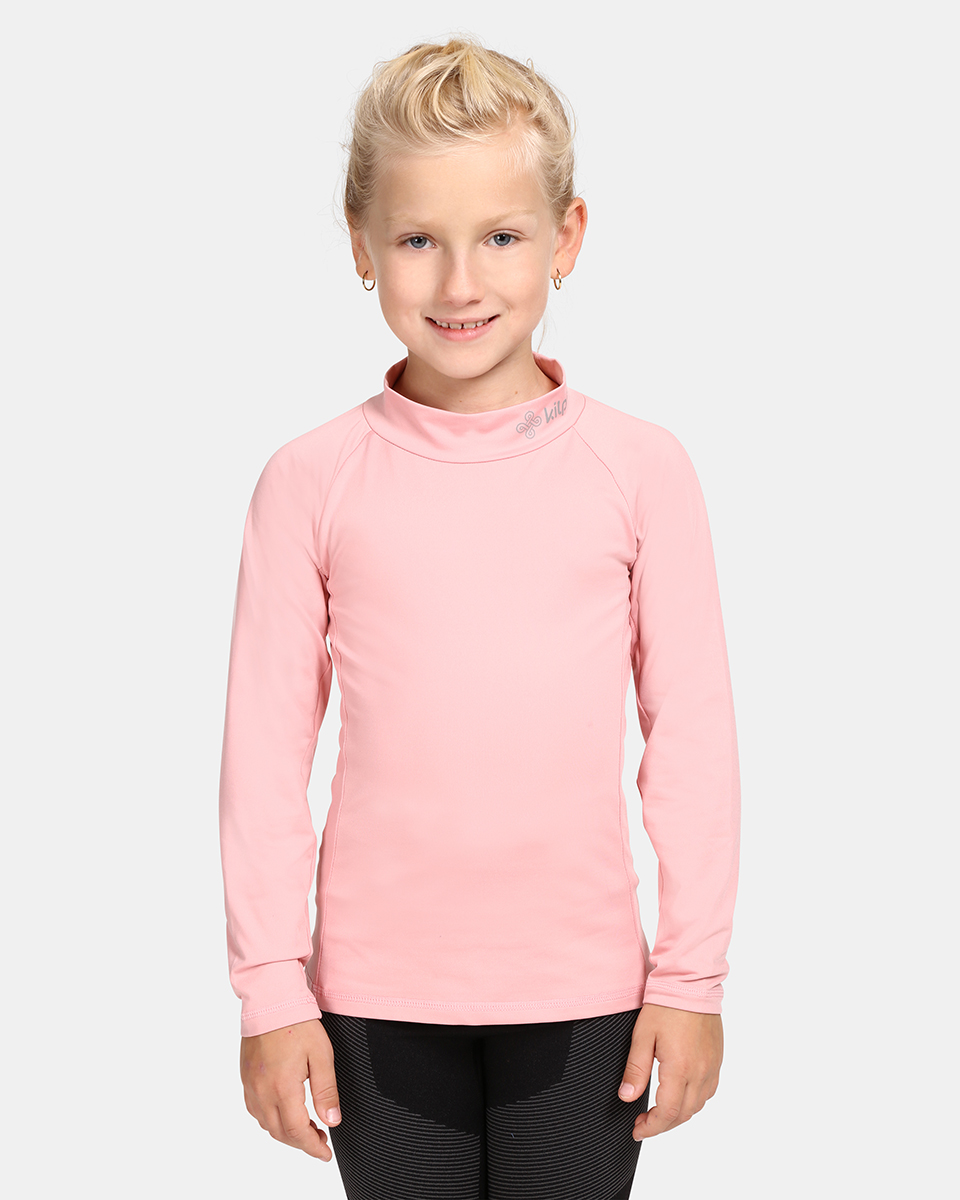 Dětské termo tričko kilpi willie-j světle růžová 158