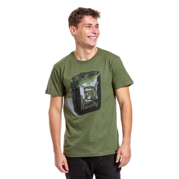 Pánské tričko Meatfly Fueled zelená