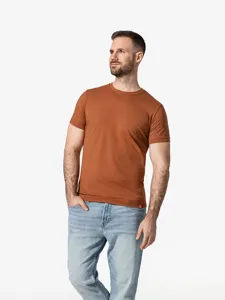Pánské tričko slim fit CityZen DAVOS skořicová Pánské tričko slim fit CityZen DAVOS skořicová