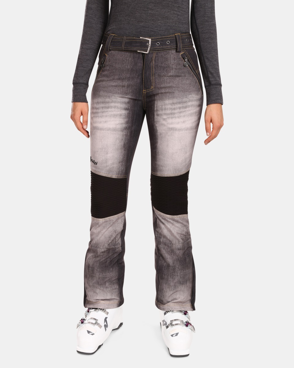 Dámské softshellové lyžařské kalhoty kilpi jeanso-w černá 40s