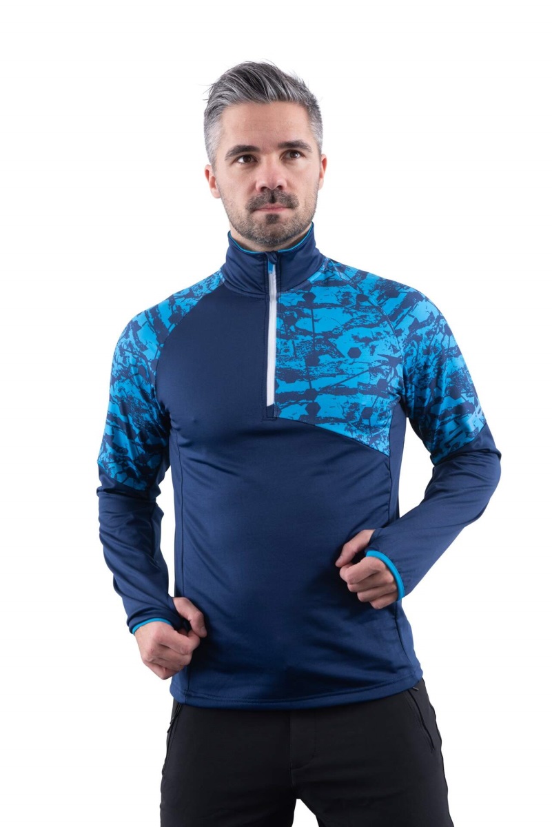 Levně Pánské sportovní tričko gts 215022 tmavě modrá xxl