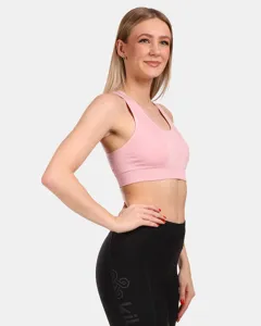 Dámská bezešvá sportovní podprsenka Kilpi WINIE-W světle růžová Dámská bezešvá sportovní podprsenka Kilpi WINIE-W světle růžová