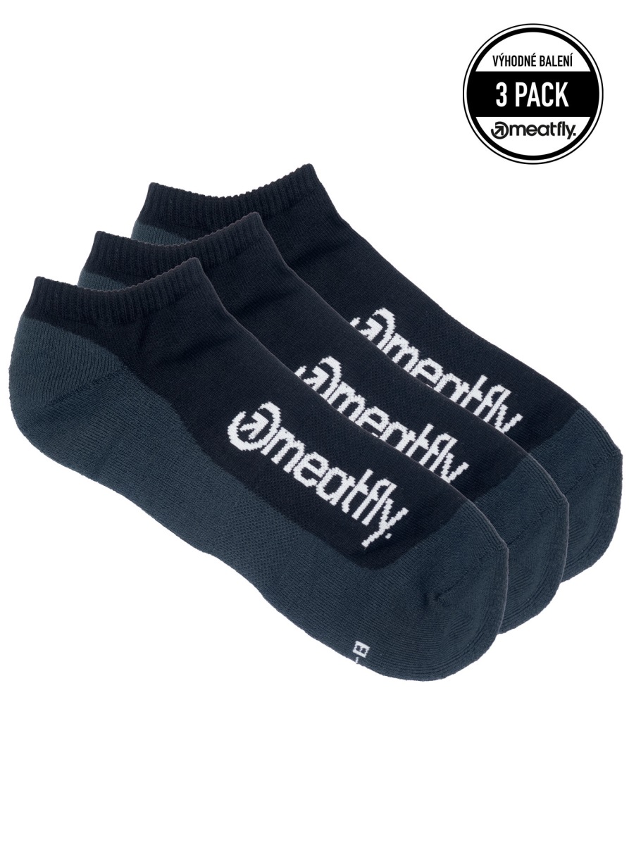 Unisex ponožky meatfly boot triple černá s