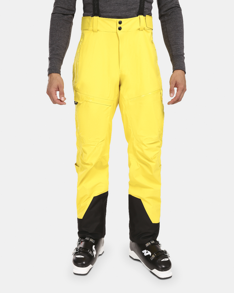 Pánské nepromokavé lyžařské kalhoty kilpi lazzaro-m žlutá s