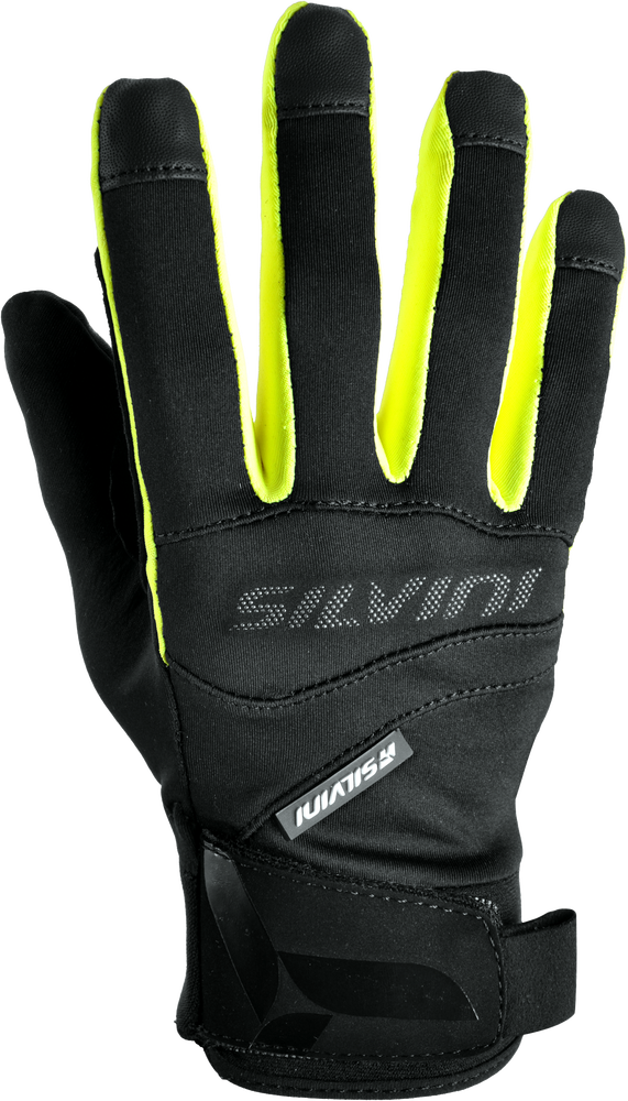 Levně Unisex softshellové rukavice silvini fusaro černá/neonově žlutá 3xl