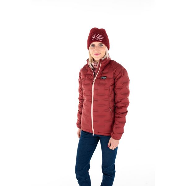 Dámská zimní péřová bunda KILPI PAPILON-W tmavě červená