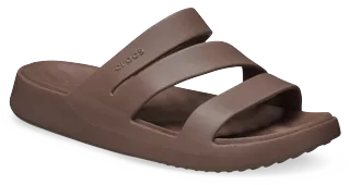 Dámské pantofle Crocs GETAWAY Strappy hnědá Dámské pantofle Crocs GETAWAY Strappy hnědá