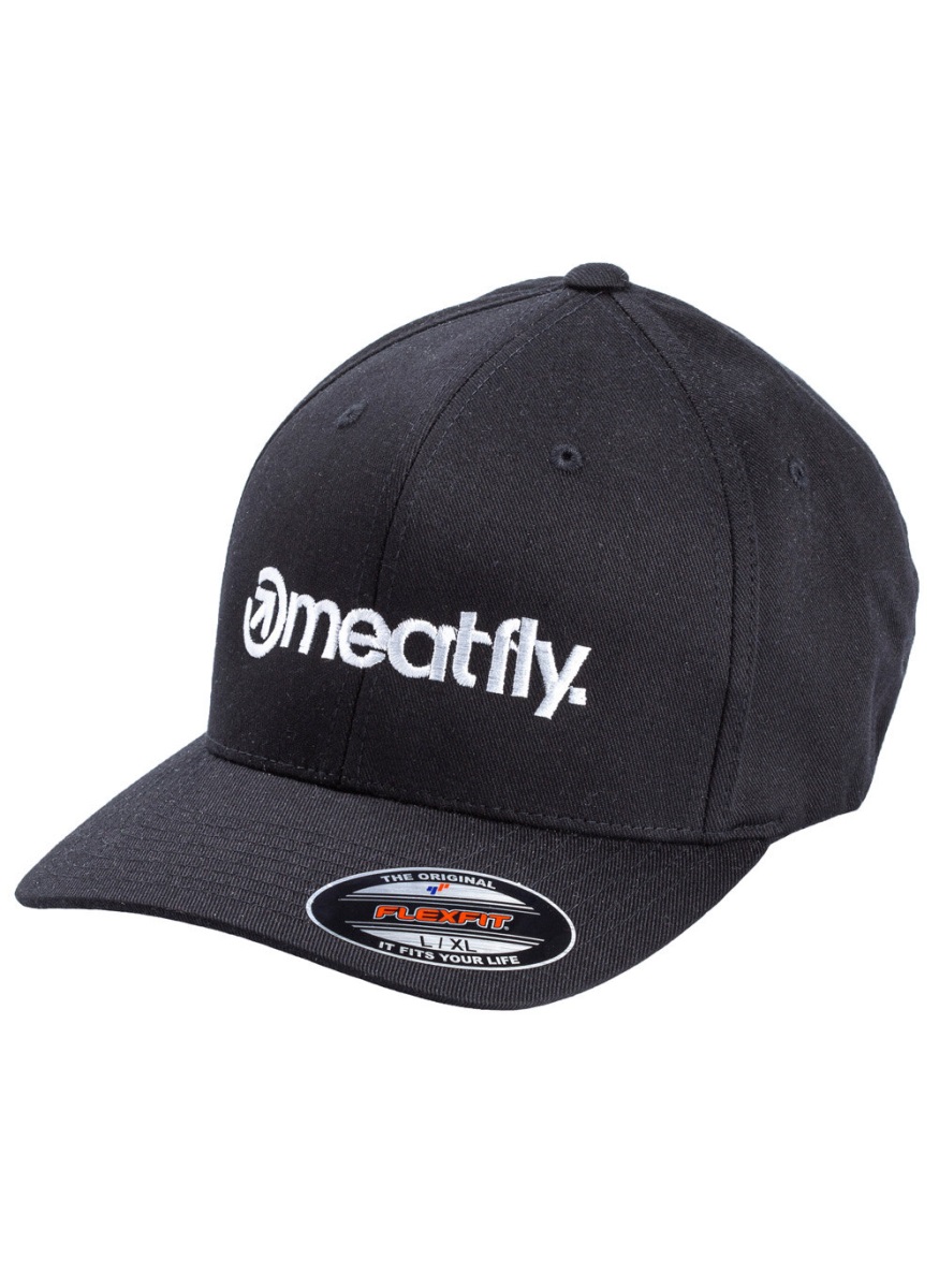 Kšiltovka meatfly brand flexfit černá l/xl