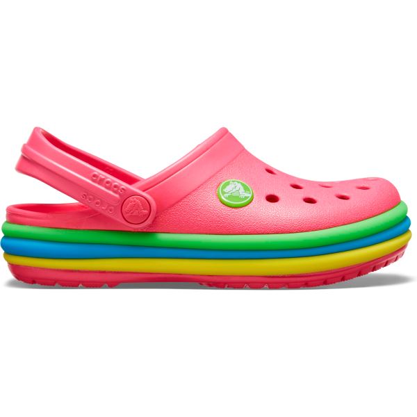 Dětské boty Crocs CB Rainbow Band Clog růžová