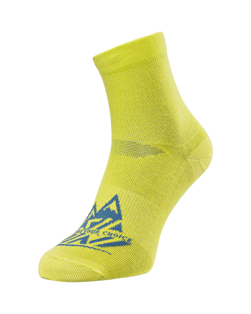 Unisex enduro ponožky silvini orino neonově žlutá/modrá 42-44