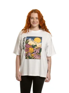 Dámské tričko Meatfly Vexey bílá/květiny Dámské tričko Meatfly Vexey bílá/květiny