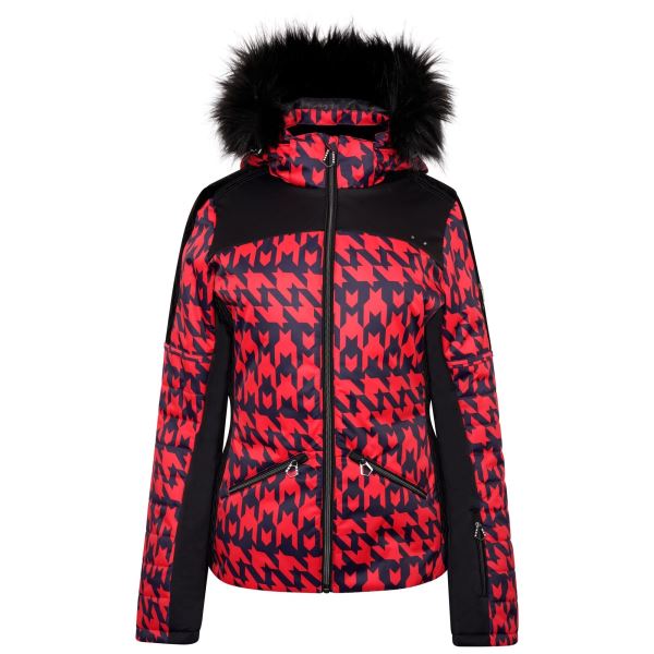 Dámská zimní bunda Dare2b PRESTIGE červená/černá