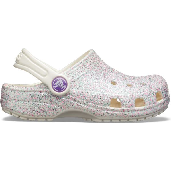 Dětské boty Crocs Classic Glitter Clog bílá