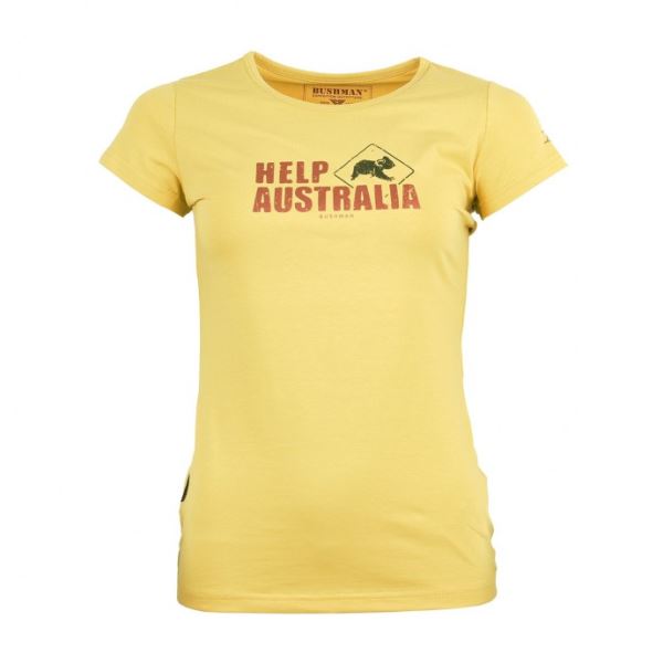 Dámské tričko BUSHMAN HELP AUSTRALIA W žlutá