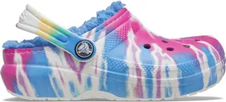 Dětské boty Crocs CLASSIC LINED TIE DYE modrá Dětské boty Crocs CLASSIC LINED TIE DYE modrá