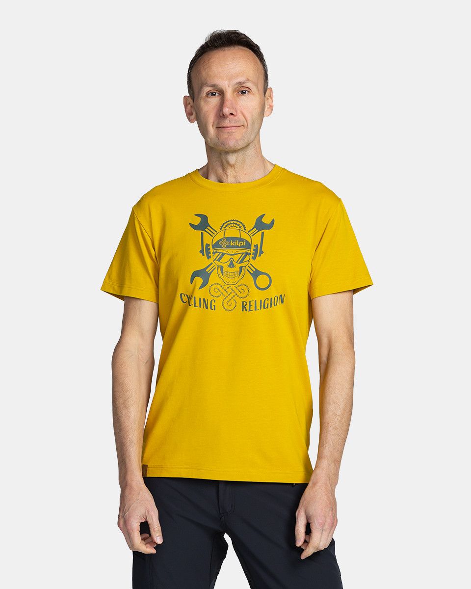 Pánské bavlněné triko kilpi skully-m žlutá m